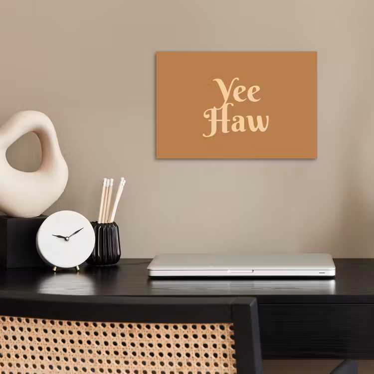 Yee haw - Bruin - Minimalistisch poster papier klein -sfeer1