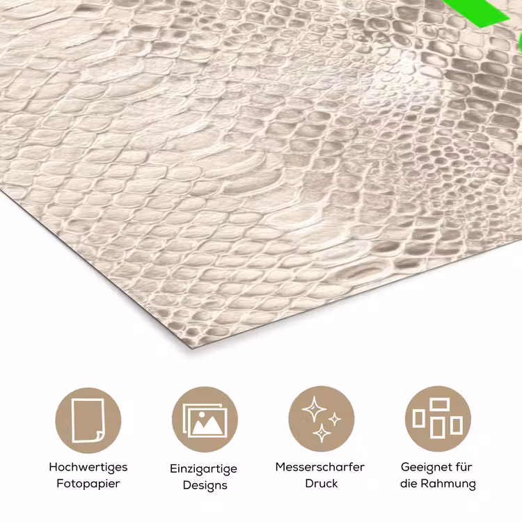YOLO - Groen - Neon - Slangenprnt poster papier klein -tcloseup_DE