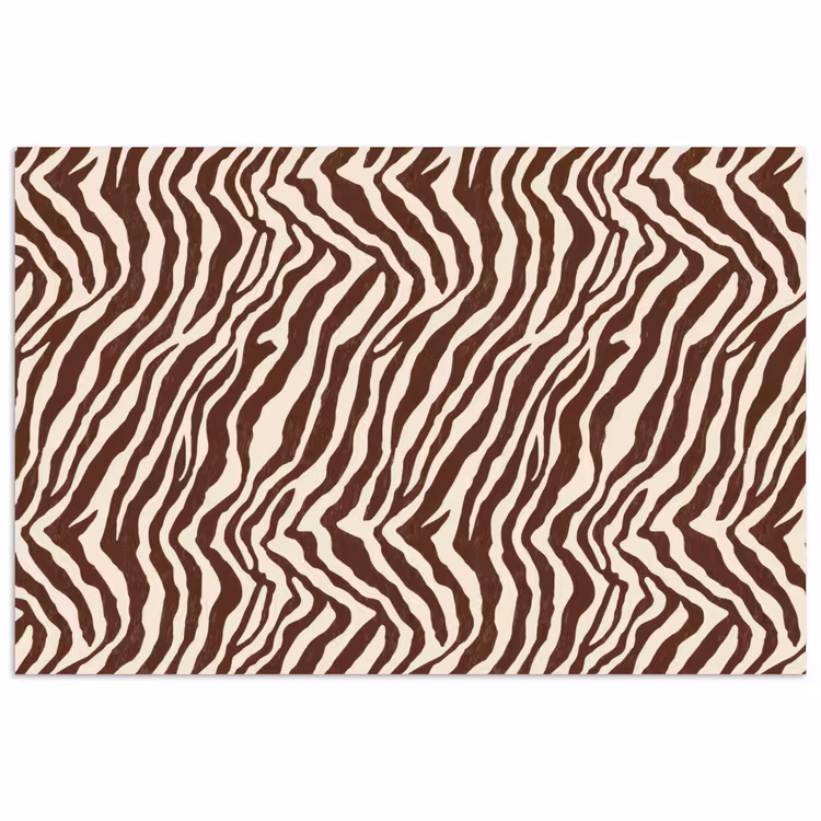 Zebra - Patroon - Zwart - Wit poster papier klein 62 -3d