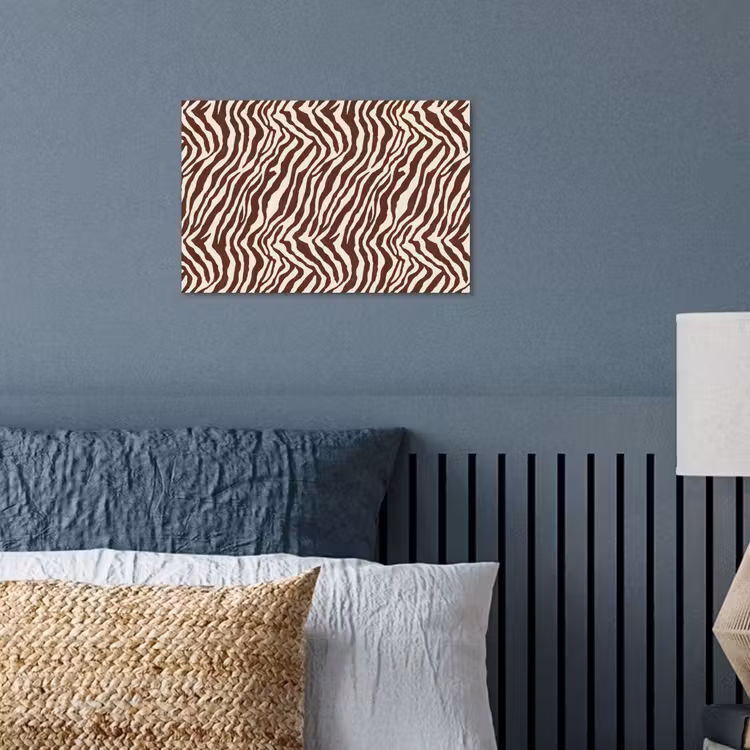 Zebra - Patroon - Zwart - Wit poster papier klein 62 -sfeer2
