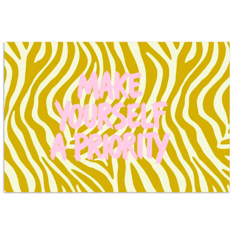 Zebraprint - Priority - Roze poster papier klein -3d