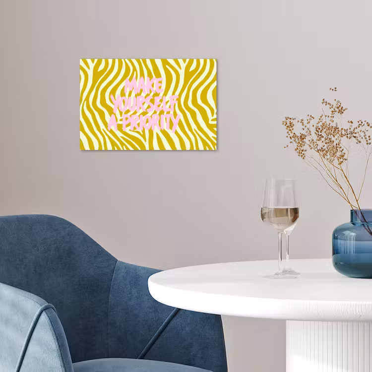 Zebraprint - Priority - Roze poster papier klein -sfeer3