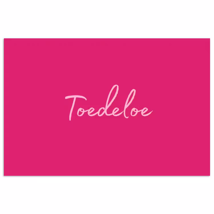 Toedeloe - Roze poster papier klein -3d