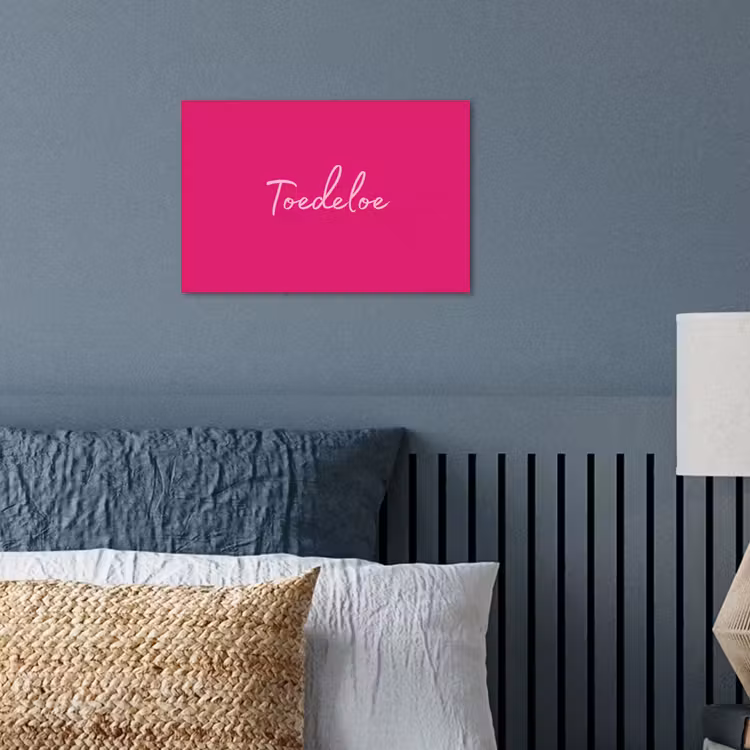 Toedeloe - Roze poster papier klein -sfeer2