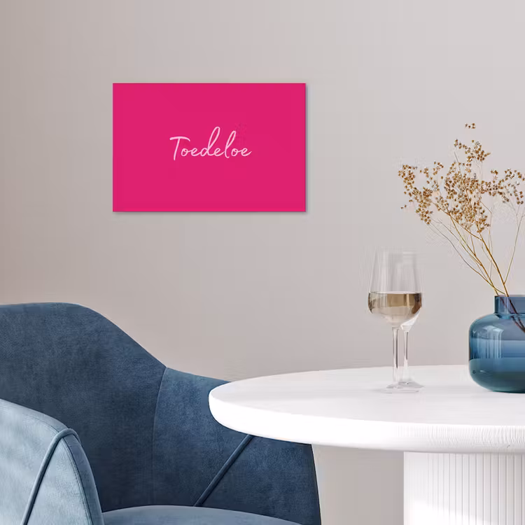 Toedeloe - Roze poster papier klein -sfeer3