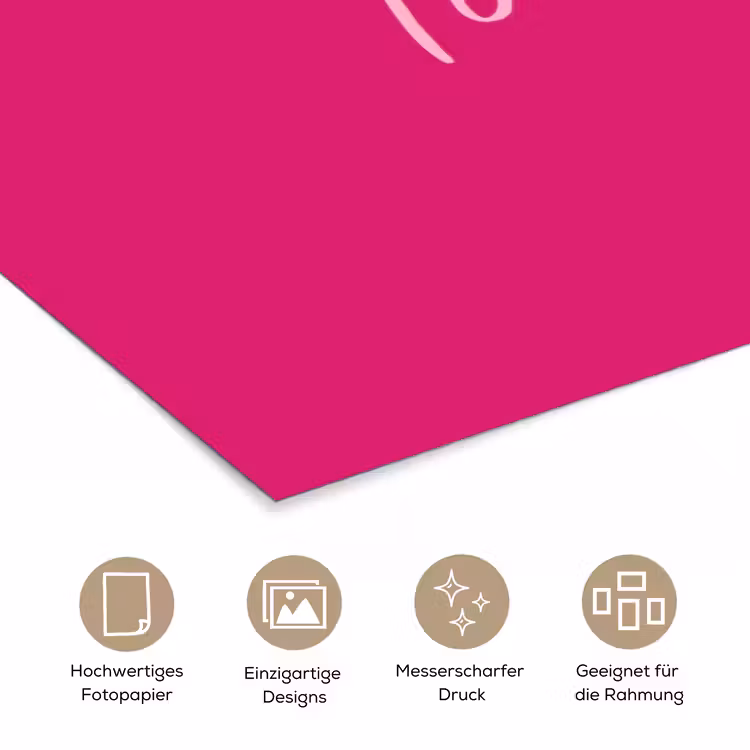 Toedeloe - Roze poster papier klein -tcloseup_DE