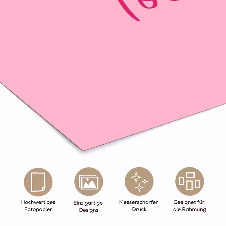 Toedeloe - Roze - Minimalistisch poster papier klein -tcloseup_DE