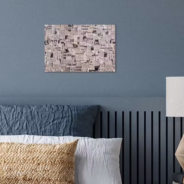 Krant - Gescheurd - Textuur - Abstract - Zwart-wit poster papier klein -sfeer2