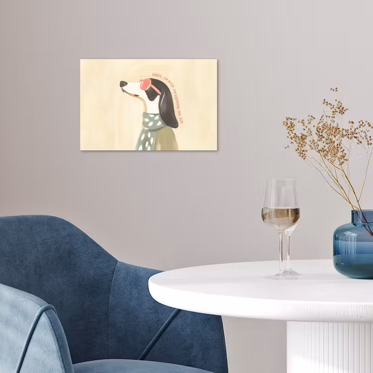 Quote - Hond - Zonnebril poster papier klein -sfeer3