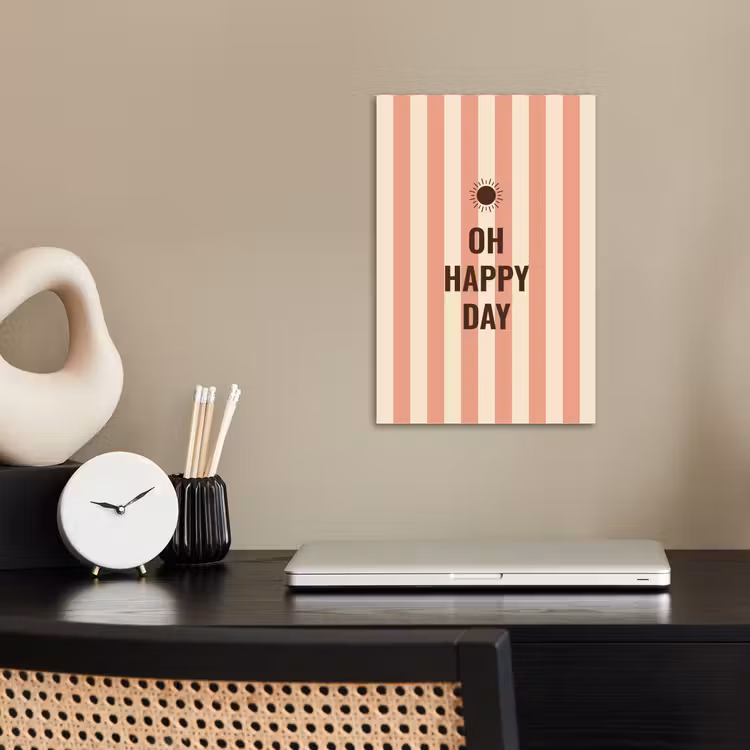 Quote - Zomer - Strepen poster papier klein -sfeer1