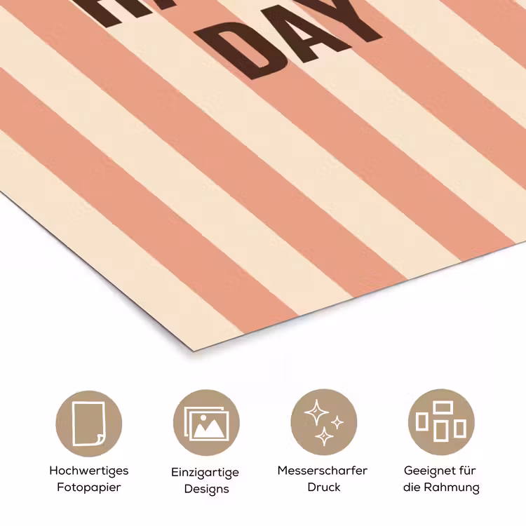 Quote - Zomer - Strepen poster papier klein -tcloseup_DE