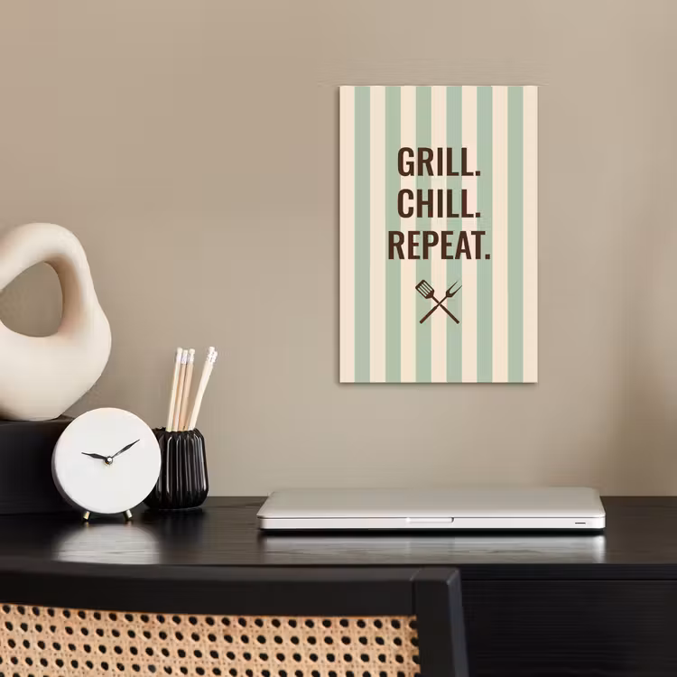 Quote - Strepen - Grill poster papier klein -sfeer1