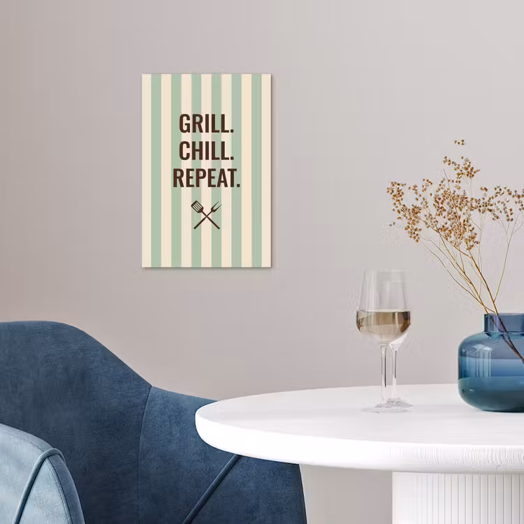 Quote - Strepen - Grill poster papier klein -sfeer3
