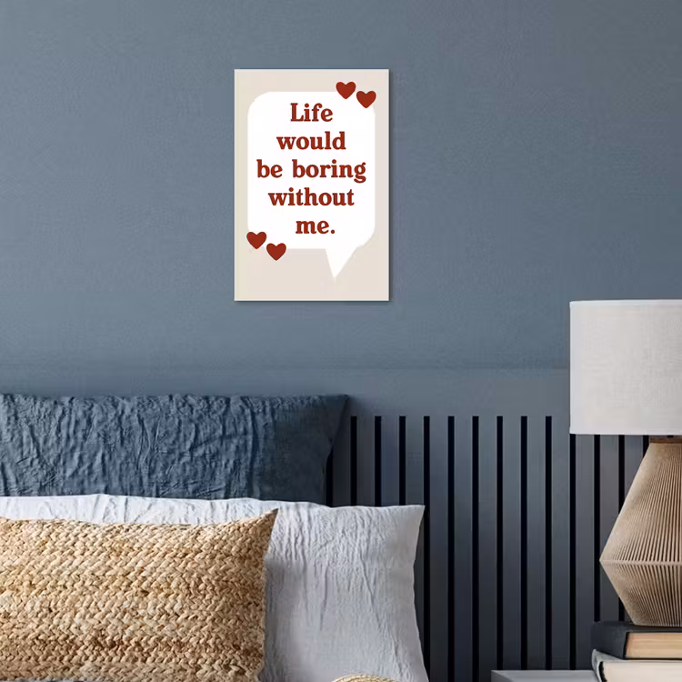 Quote - Tekstballon - Hartjes poster papier klein -sfeer2