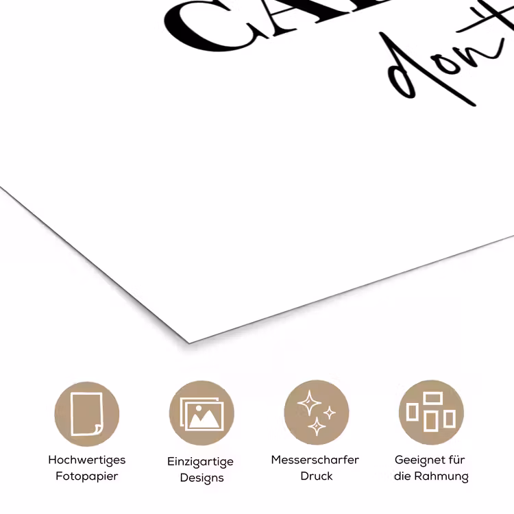 Kerst quote - Winter - Christmas calories - Wit poster papier klein -tcloseup_DE
