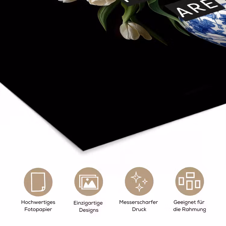 Quotes - Bloem - Tulp - Geel poster papier klein -tcloseup_DE