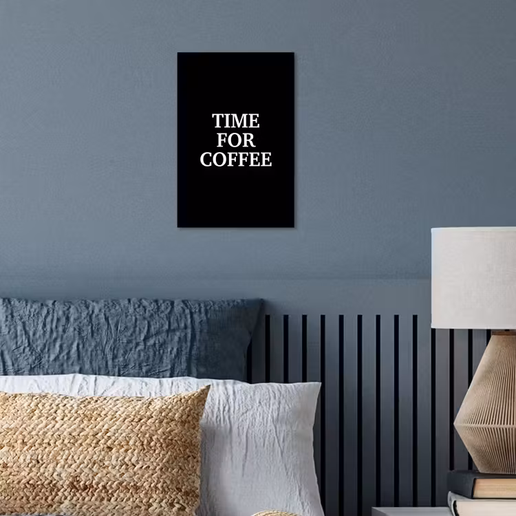 Quotes - Letters - Koffie - Zwart poster papier klein -sfeer2