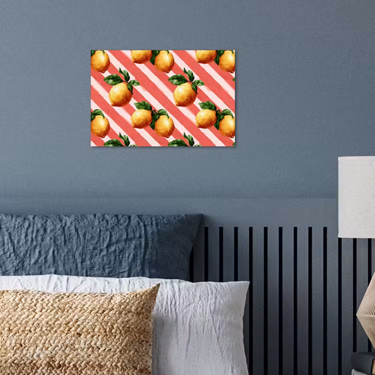 Citroen - Geïllustreerd - Oranje poster papier klein 62 -sfeer2