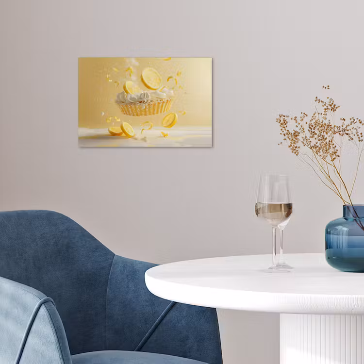 Citroen - Taart - Eten - Geel poster papier klein -sfeer3
