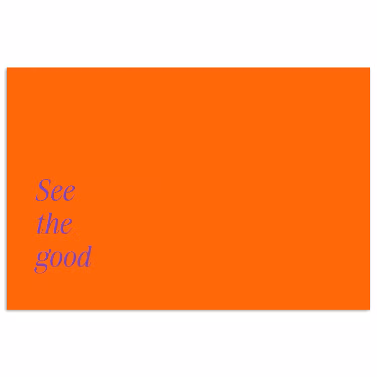 See te good - Paars - Oranje poster papier klein -3d