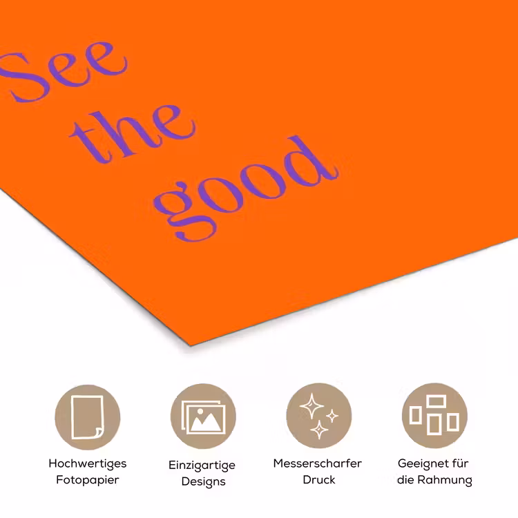 See te good - Paars - Oranje poster papier klein -tcloseup_DE