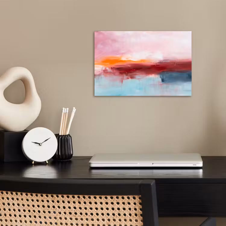 Abstract - Kleuren - Modern - Kunst - Roze poster papier klein -sfeer1