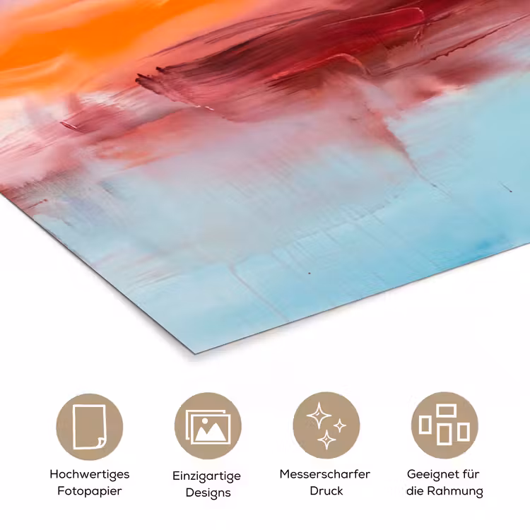 Abstract - Kleuren - Modern - Kunst - Roze poster papier klein -tcloseup_DE