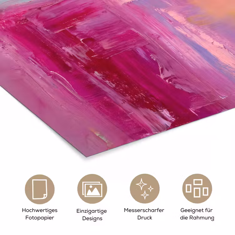 Abstract - Kleuren - Modern - Roze poster papier klein -tcloseup_DE