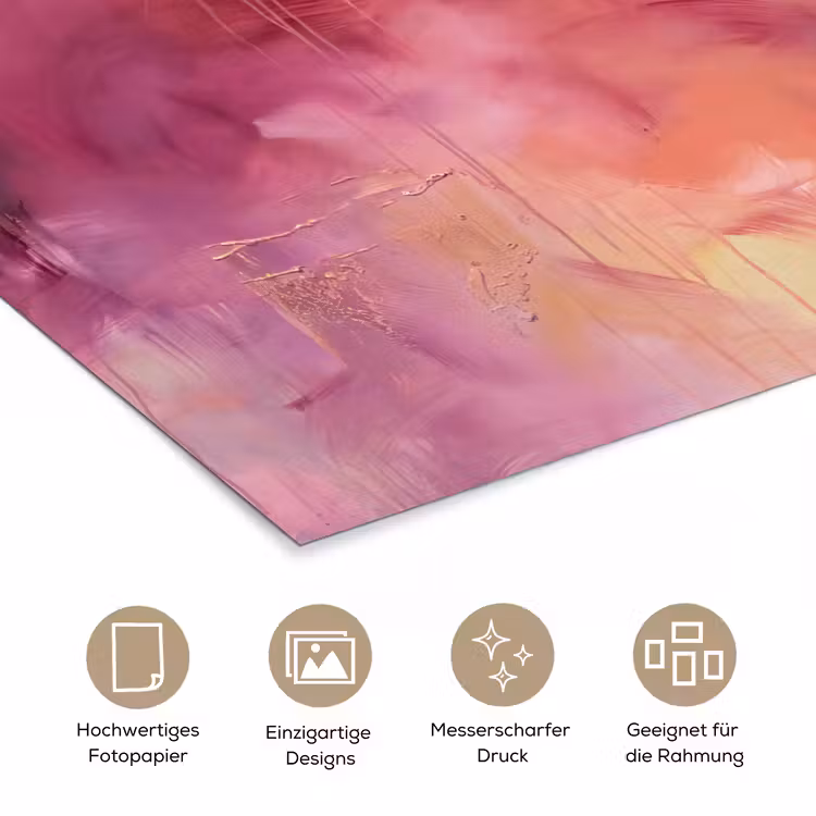 Abstract - Kleuren - Modern - Roze - Paars poster papier klein -tcloseup_DE