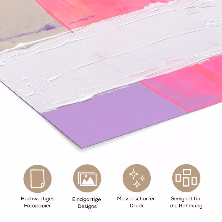 Abstract - Kleurrijk - Vormen - Modern - Kunst poster papier klein -tcloseup_DE
