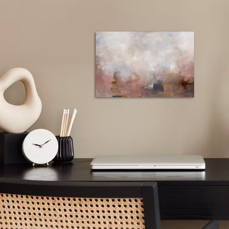 Abstract - Vloeiend - Kunst - Modern - Beige poster papier klein -sfeer1