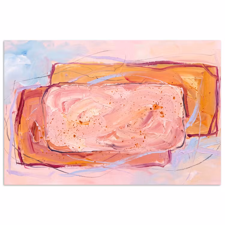 Abstract - Vormen - Modern - Roze poster papier klein -3d