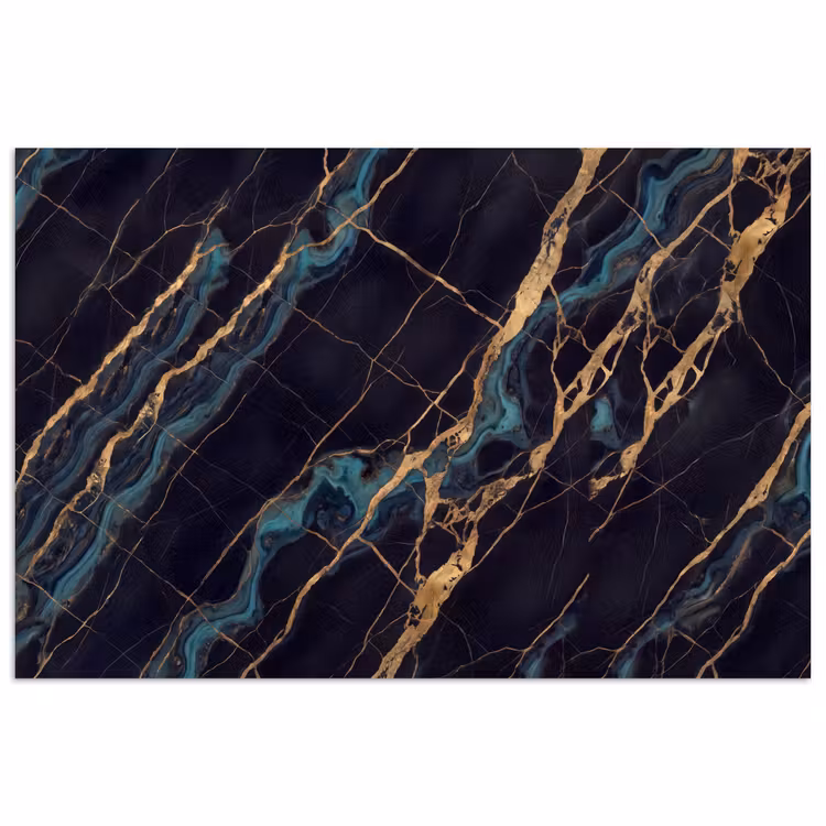 Abstract - Gouden lijnen - Kunst - Modern - Zwart poster papier klein -3d