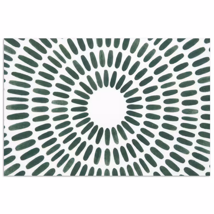 Abstract - Cirkel - Patroon - Modern - Groen poster papier klein -3d