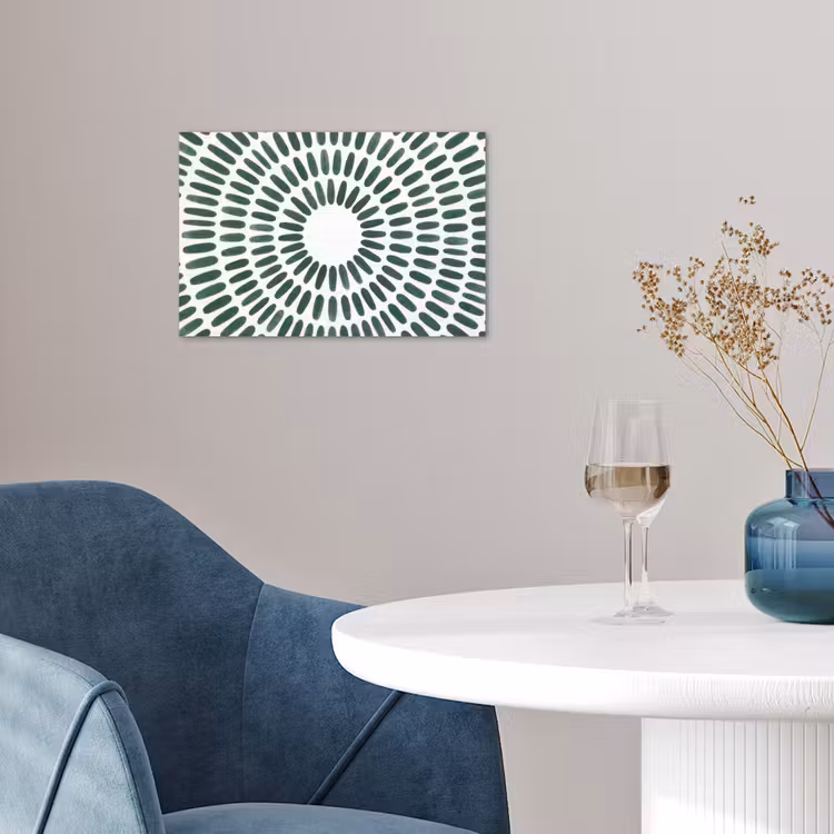 Abstract - Cirkel - Patroon - Modern - Groen poster papier klein -sfeer3