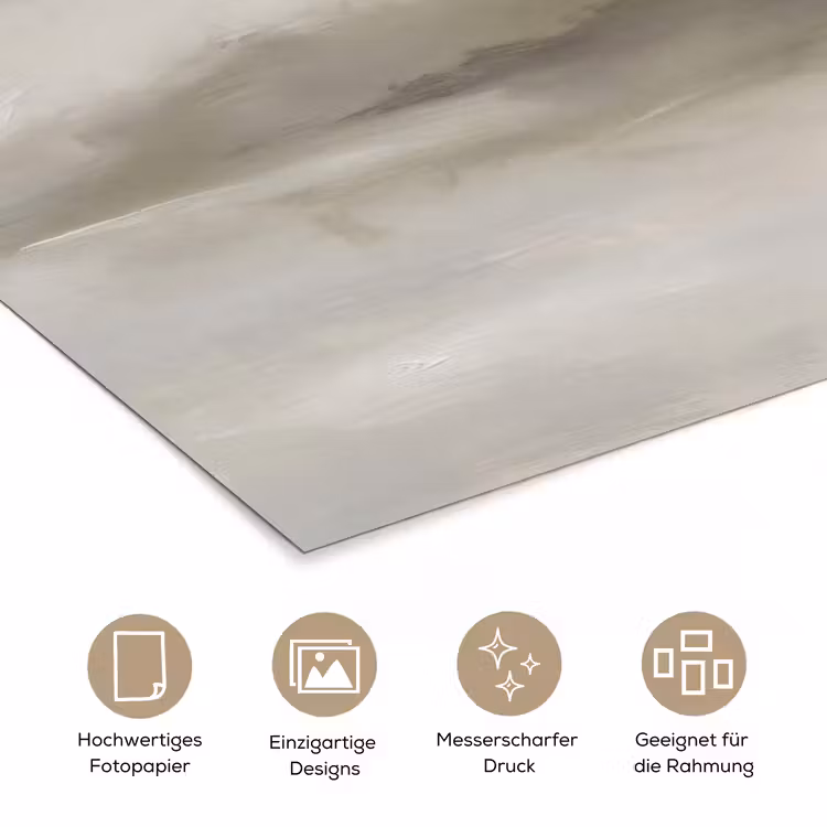 Abstract - Landschap - Nevel - Modern - Grijs poster papier klein -tcloseup_DE