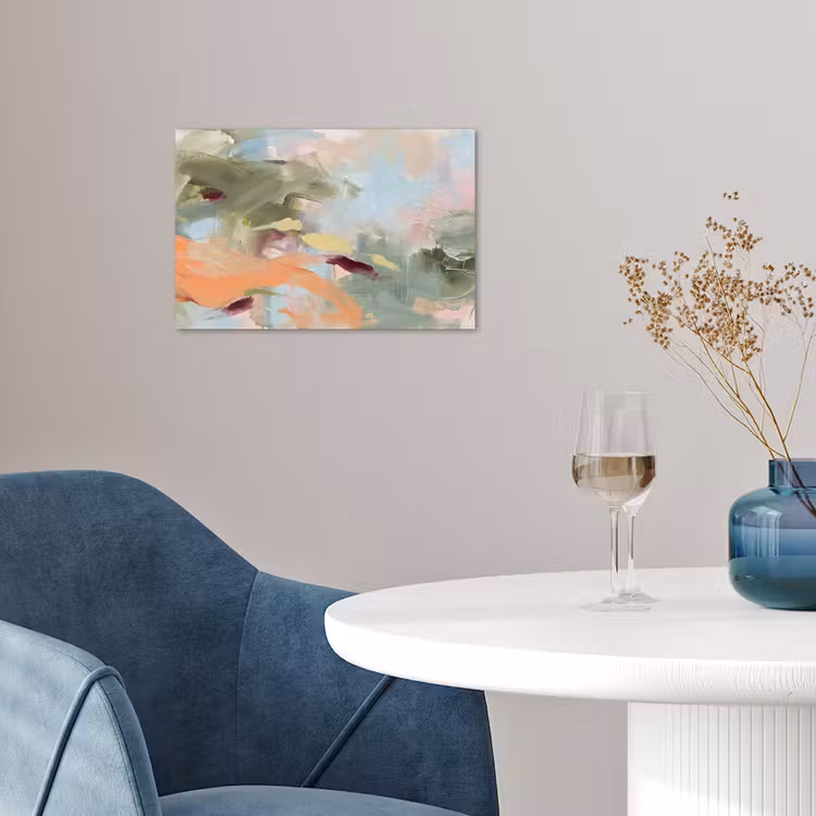 Abstract - Borstelstreken - Kunst - Modern - Pastel poster papier klein -sfeer3