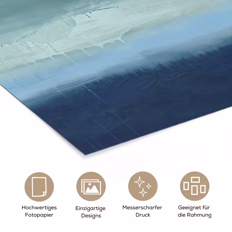 Abstract - Lagen - Rust - Modern - Blauw poster papier klein -tcloseup_DE