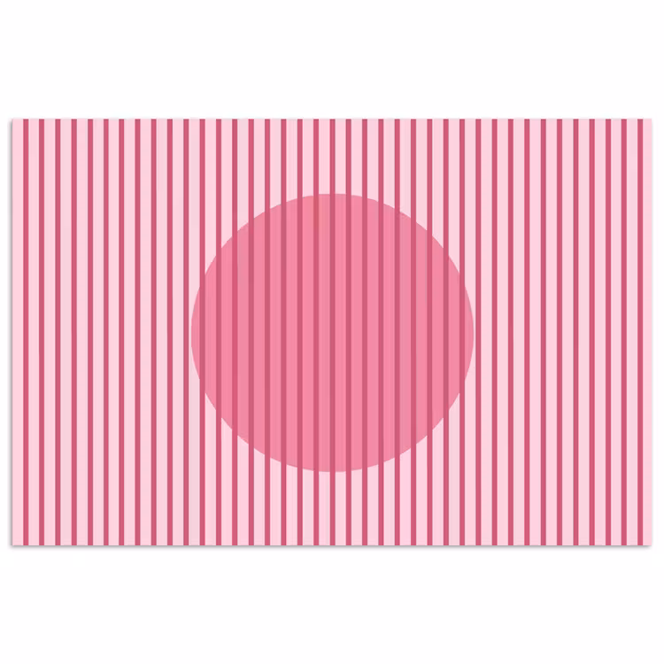 Abstract - Strepen - Ovaal - Roze - Modern poster papier klein -3d