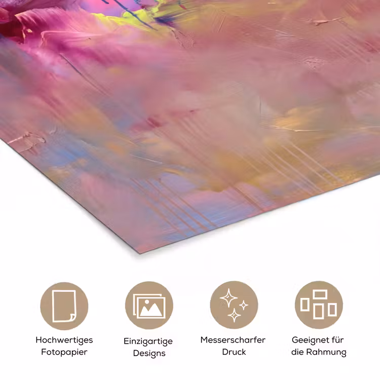 Abstract - Textuur - Kleuren - Modern - Roze poster papier klein -tcloseup_DE