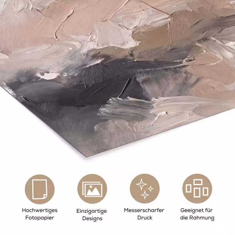 Abstract - Textuur - Kunst - Modern - Beige poster papier klein -tcloseup_DE