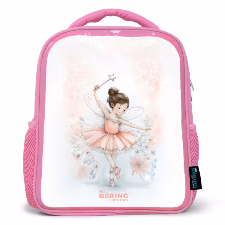 Ballerina - Elf - Fee Kinderrugzak - Roze middel -3d