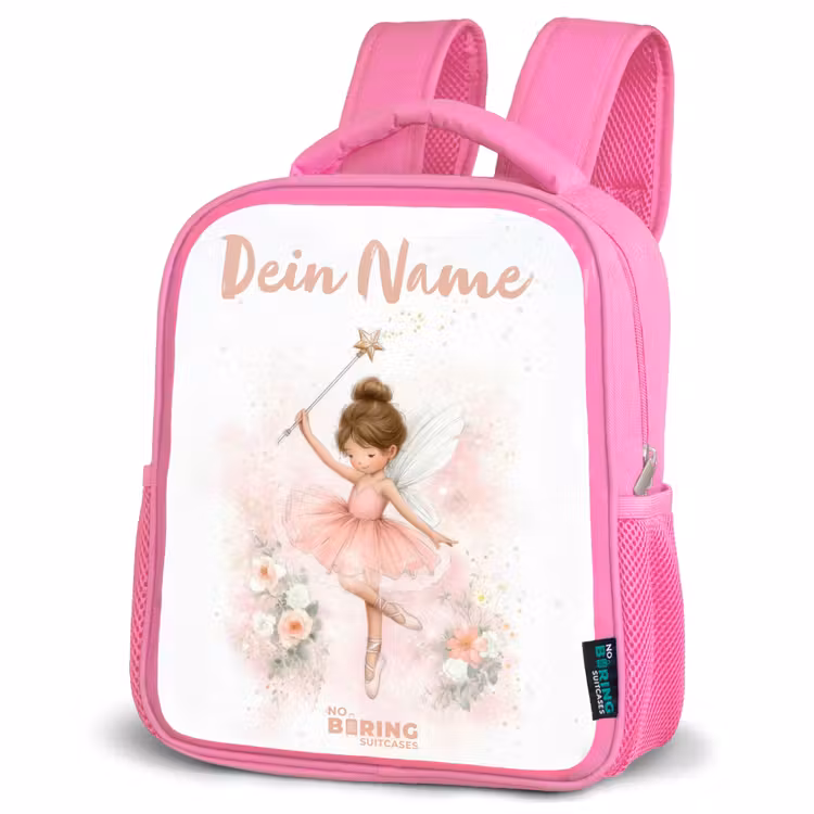Ballerina fee in roze Kinderrugzak - Roze middel -schuin