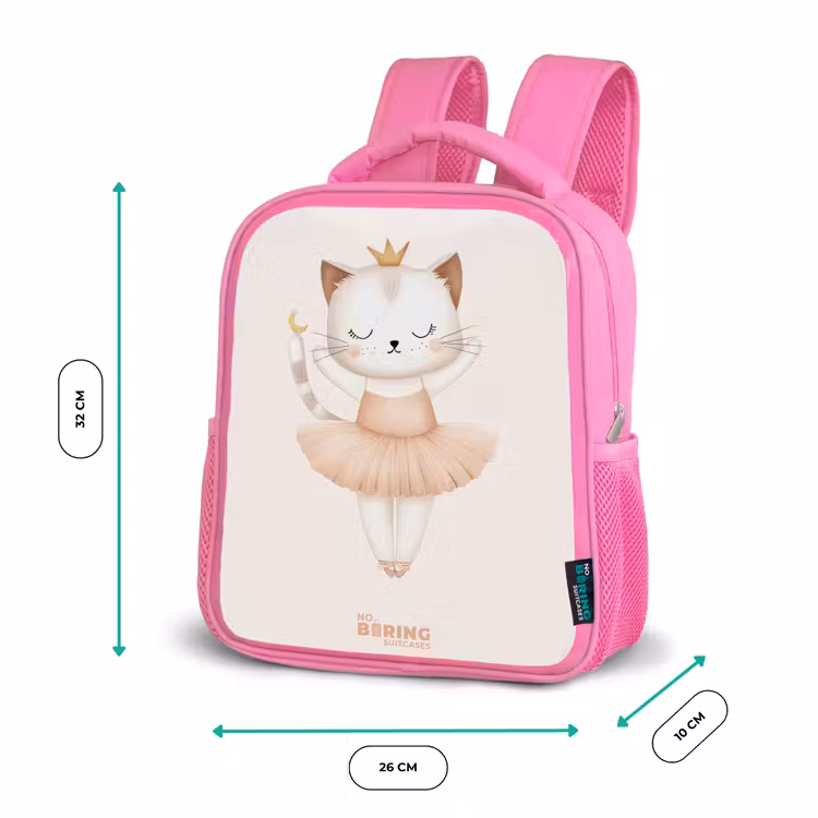 Ballerina kitten in beige kleuren Kinderrugzak - Roze middel -productfoto_formaten