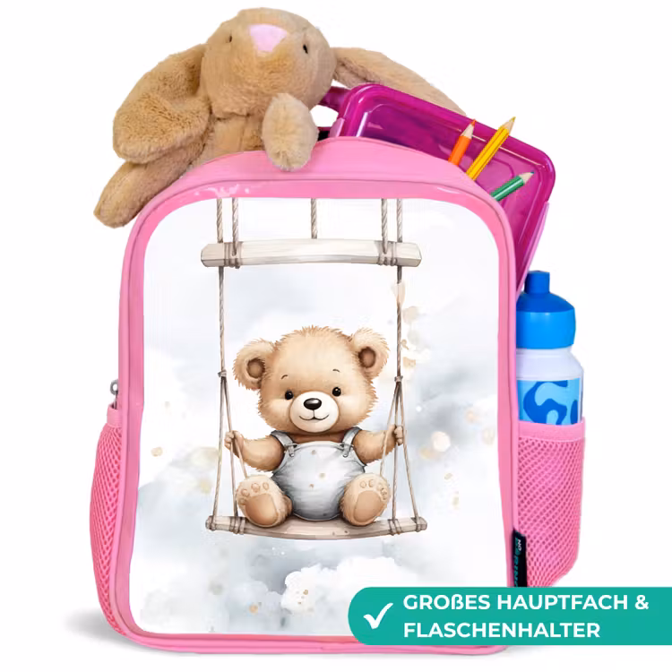 Beer - Baby - Dier - Kinderen Kinderrugzak - Roze middel -inhoud_DE