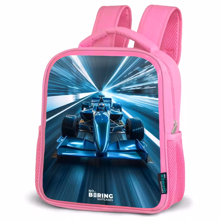 Blazing blue Kinderrugzak - Roze middel -schuin