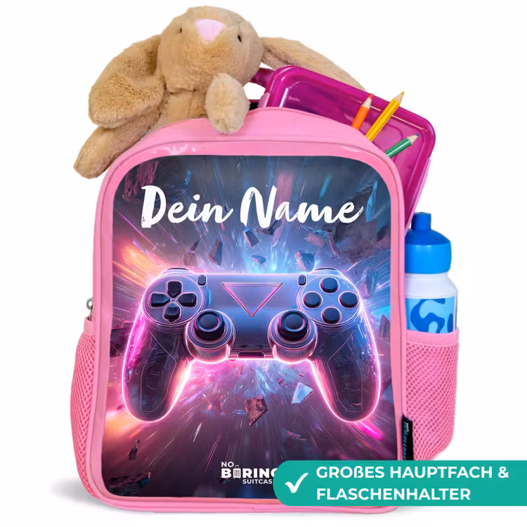 Controller - Neon - Game Kinderrugzak - Roze middel -inhoud_DE