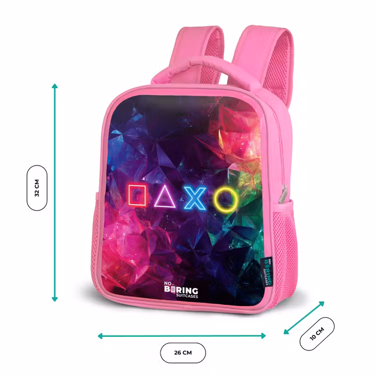 Controller - Symbolen - Neon Kinderrugzak - Roze middel -productfoto_formaten