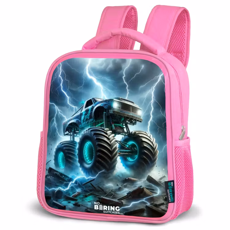 Thunder Wheels Kinderrugzak - Roze middel -schuin