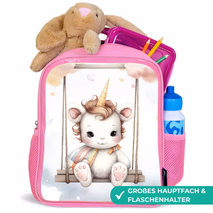 Eenhoorn - Dier - Kinderen - Unicorn Kinderrugzak - Roze middel -inhoud_DE